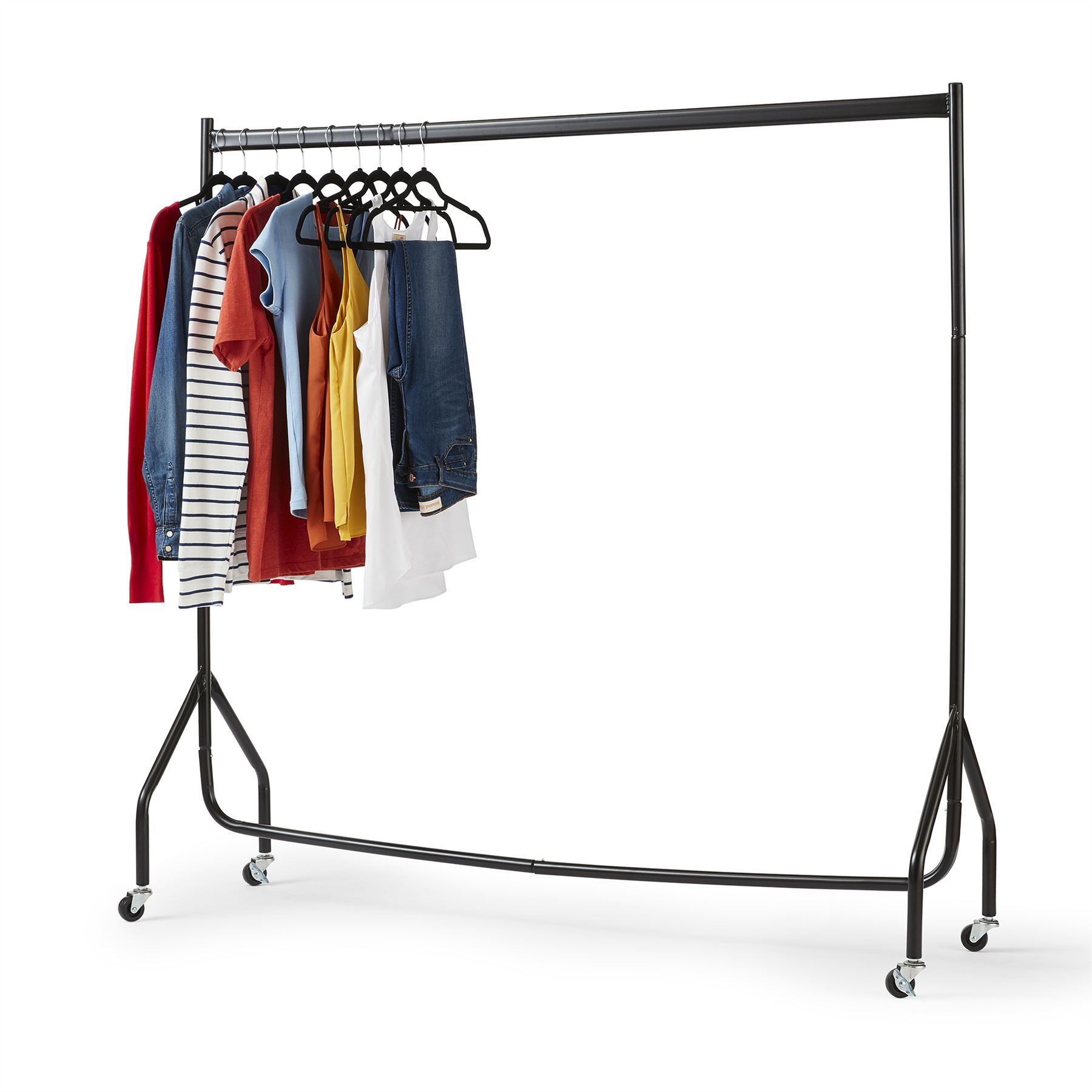 Heavy Duty 5ft Clothes Rail Hanging Garment Rail Black Display Rack Stand 8800210426599 eBay