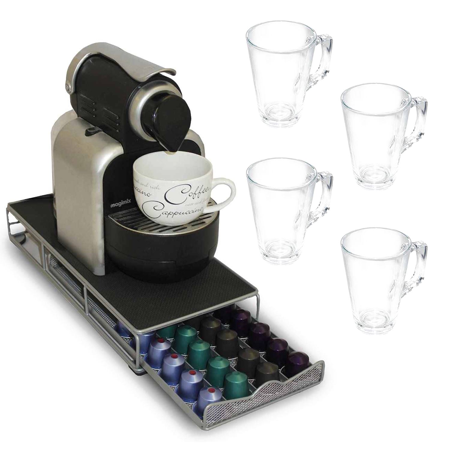 48 Pod Nespresso Coffee Capsule Holder Stand Storage Dispenser Machine