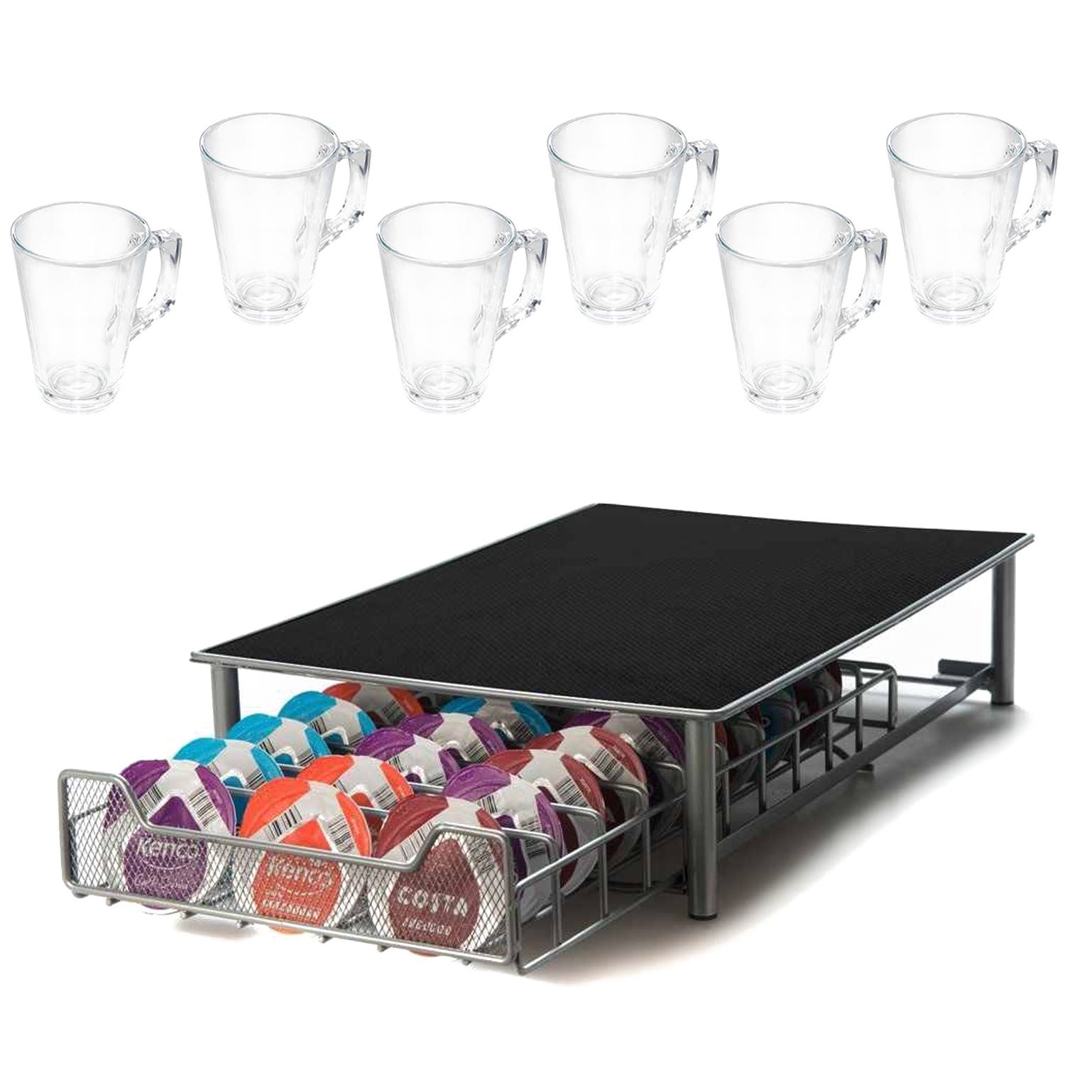 56 Pod Tassimo Coffee Capsule Holder TDisc Dispenser Stand Drawer