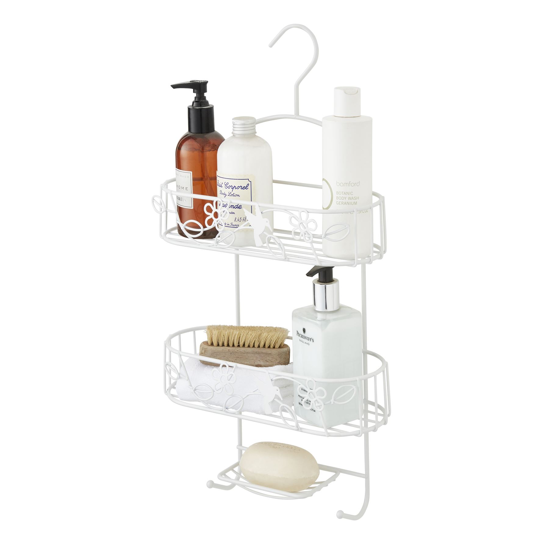 Metallic 2 3 Tier Shower Caddy Bathroom Storage Rack Shelf Organiser