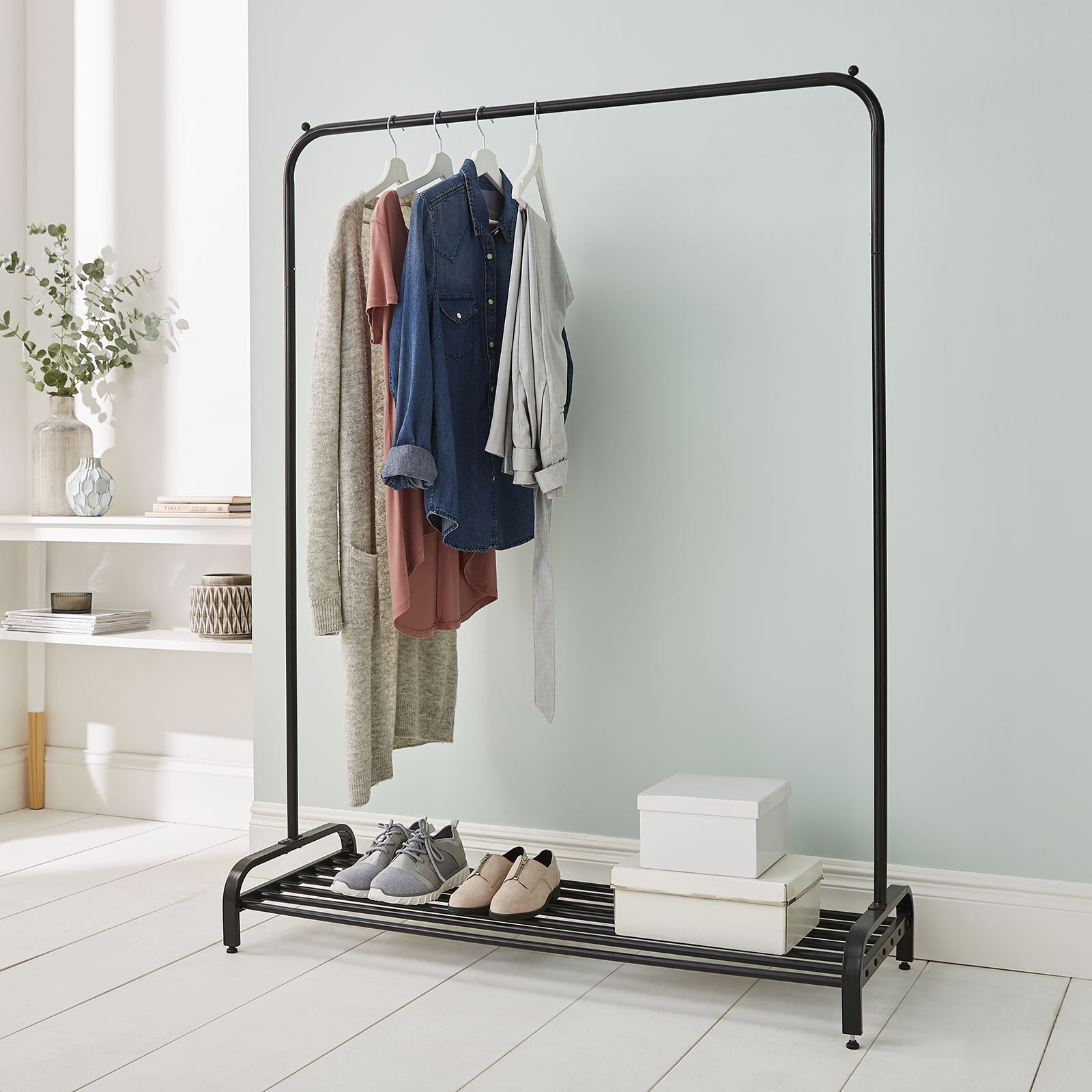 clothes rail with shoe rack