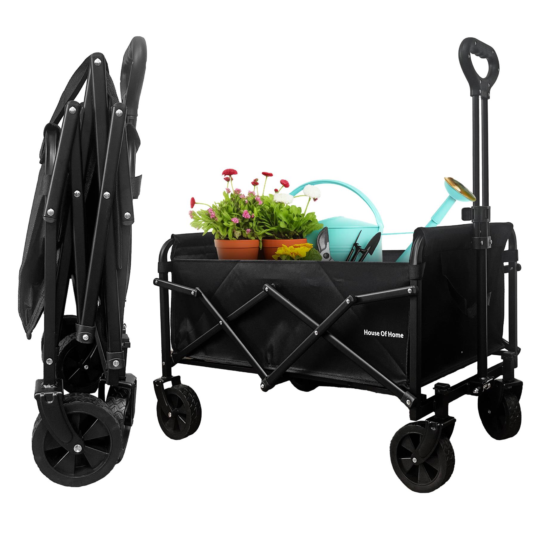 Foldable Utility Trolley Garden Home Camping Festivals Collapsible Cart 3 Sizes - Picture 4 of 33