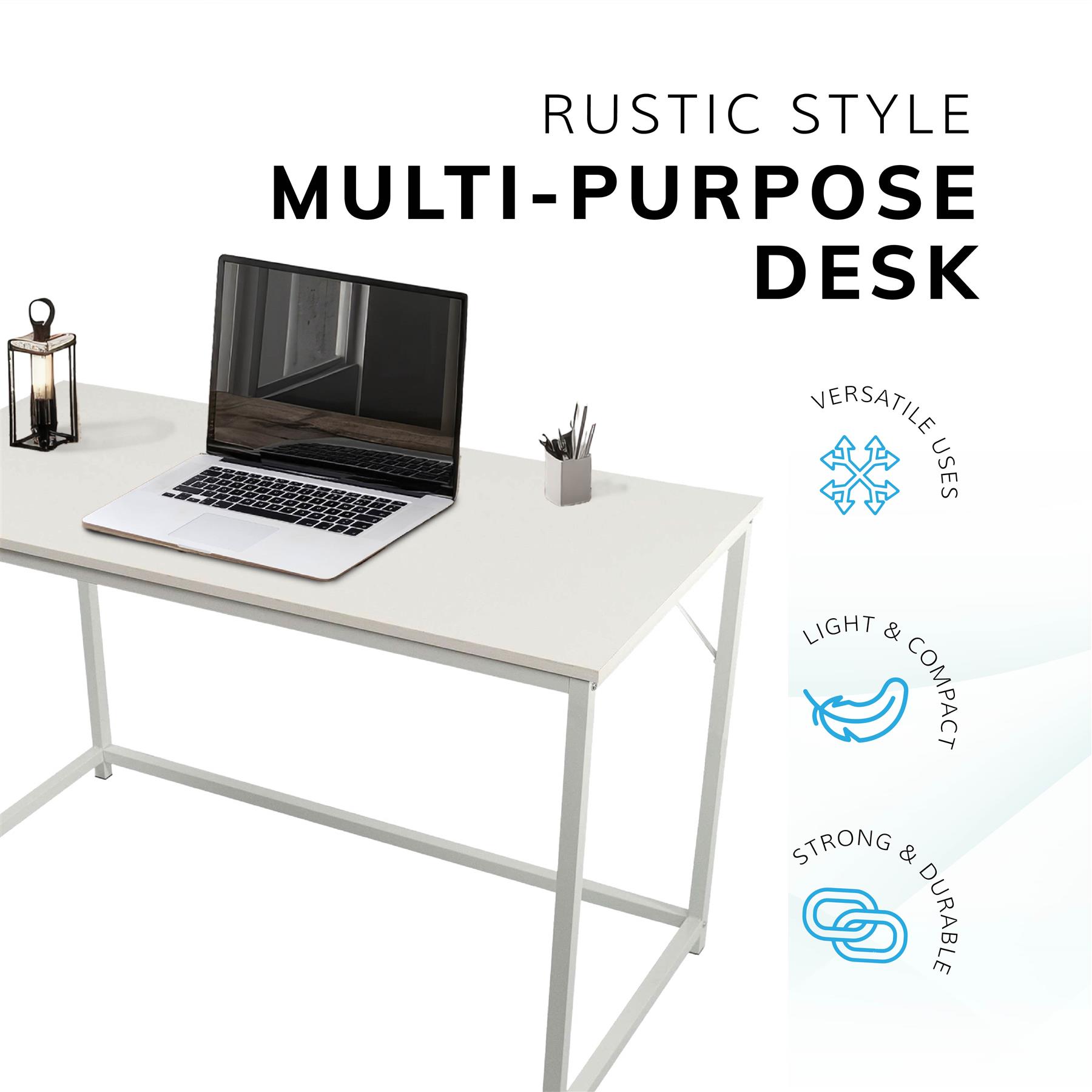 Wood Grain Style Desk Computer PC Laptop Table Home Office Study Workstation - Picture 22 of 28