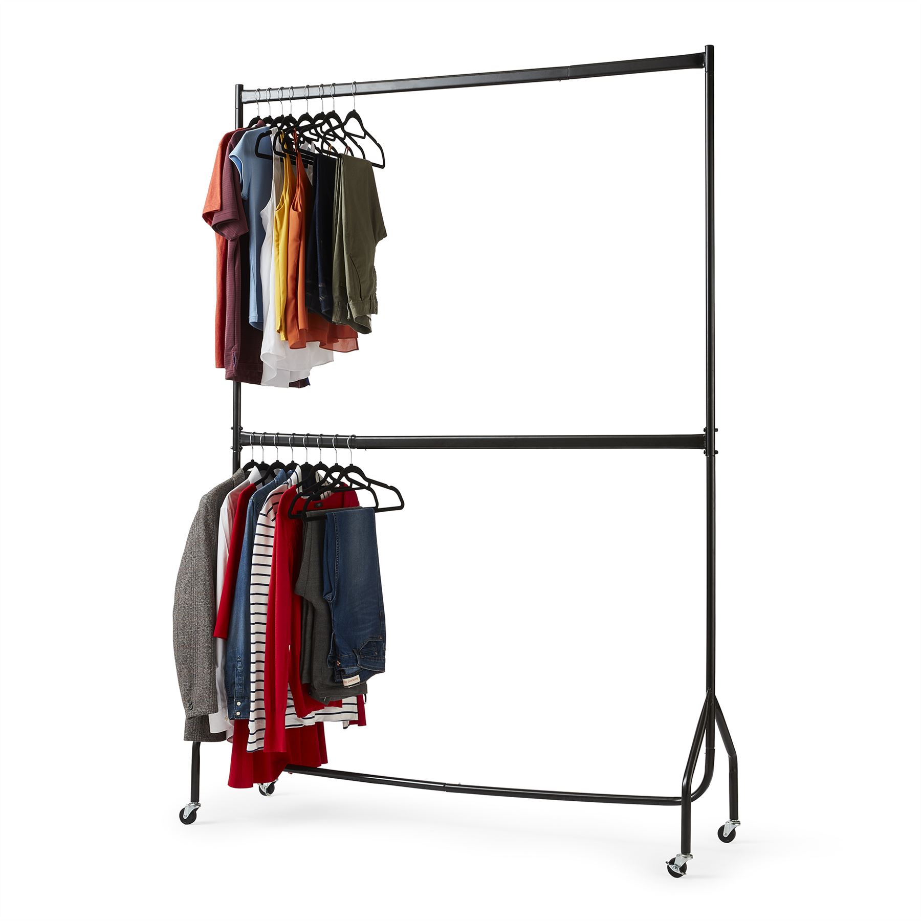 2 X Heavy Duty 5ft Garment Rail Clothes Rail Hanging Display Rail Pack