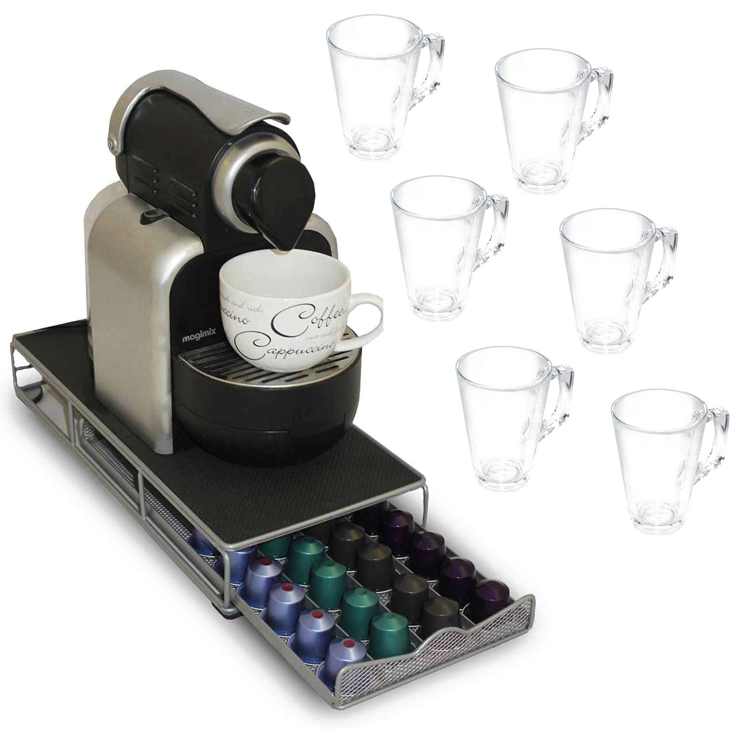 48 Pod Nespresso Coffee Capsule Holder Stand Storage Dispenser Machine Drawer eBay