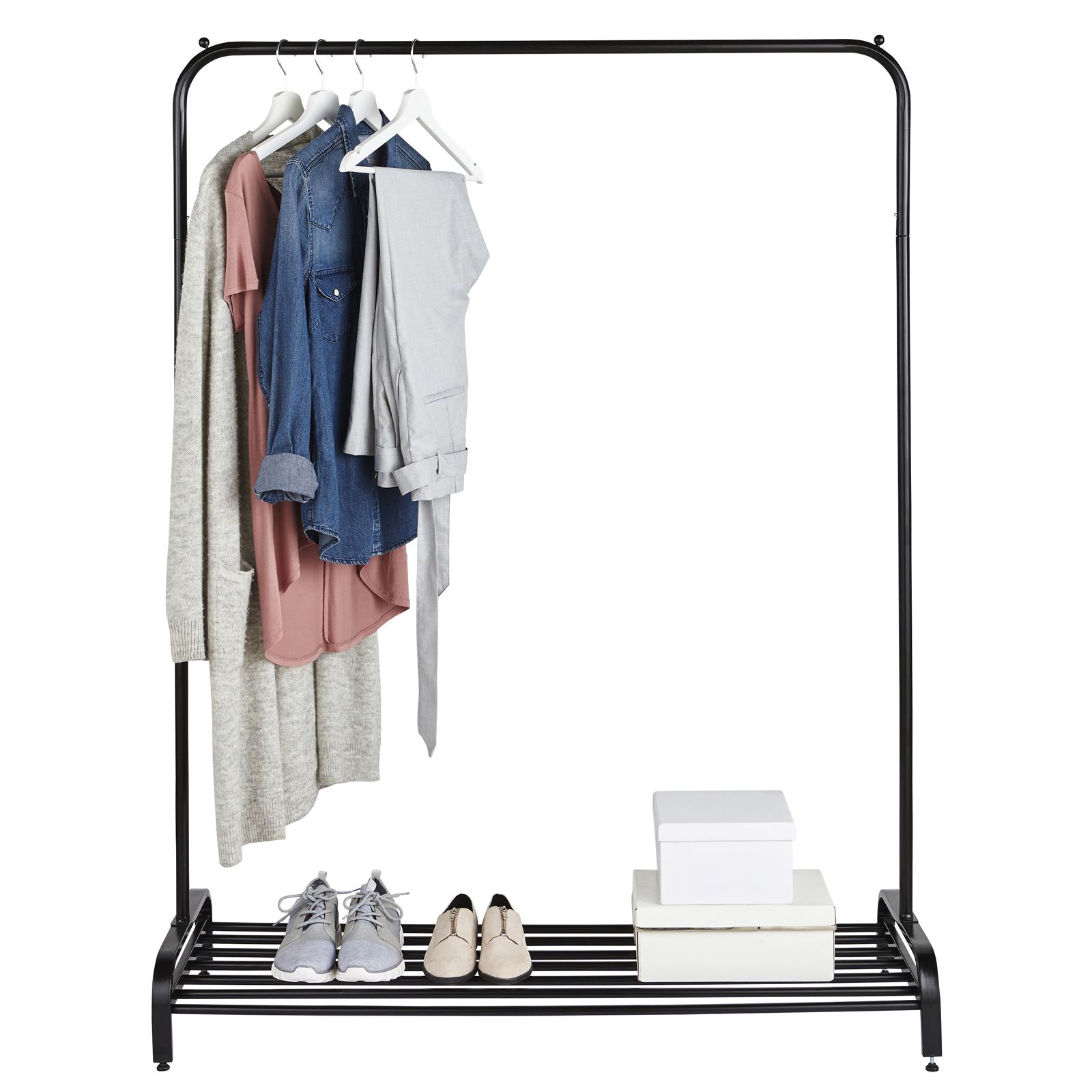 clothes rail with shoe rack