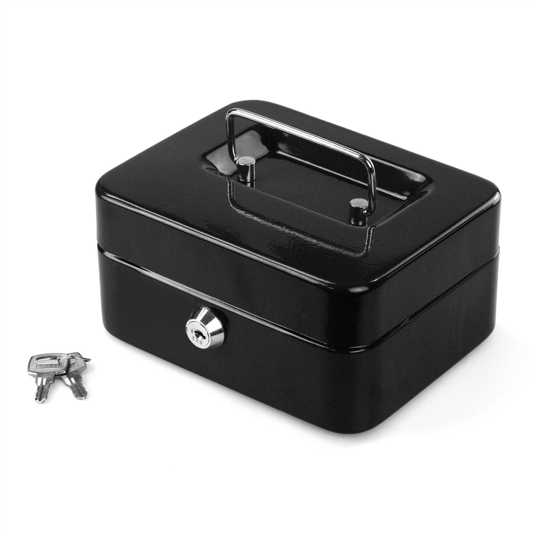 NEW PETTY CASH BOX MONEY BANK DEPOSIT STEEL TIN SECURITY SAFE WITH 2