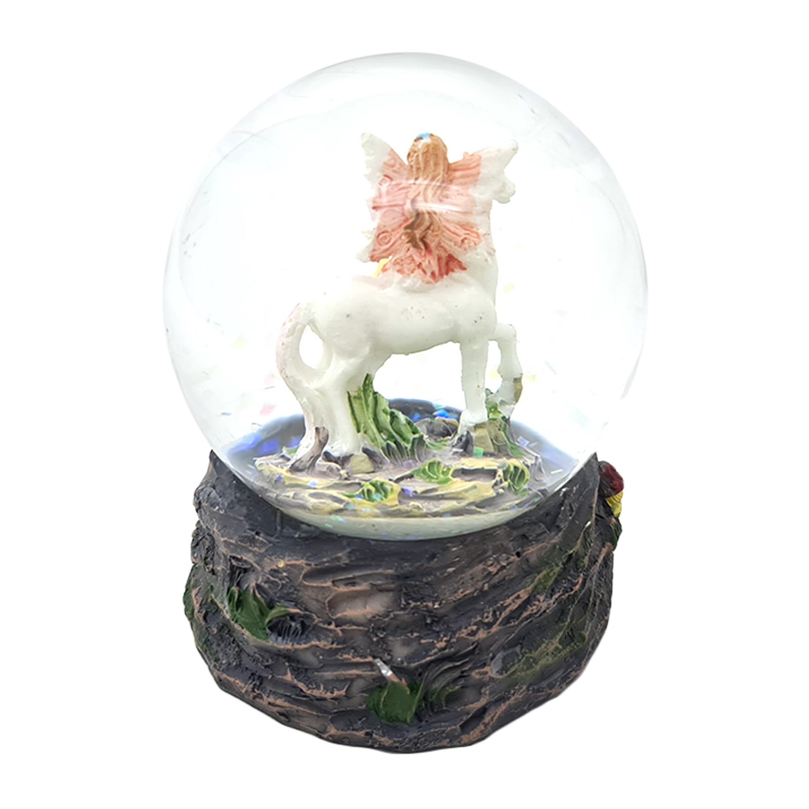 Hada de flores unicornio globo de agua nieve brillo hadas vaso bola de agua regalo niñas - Imagen 16 de 19