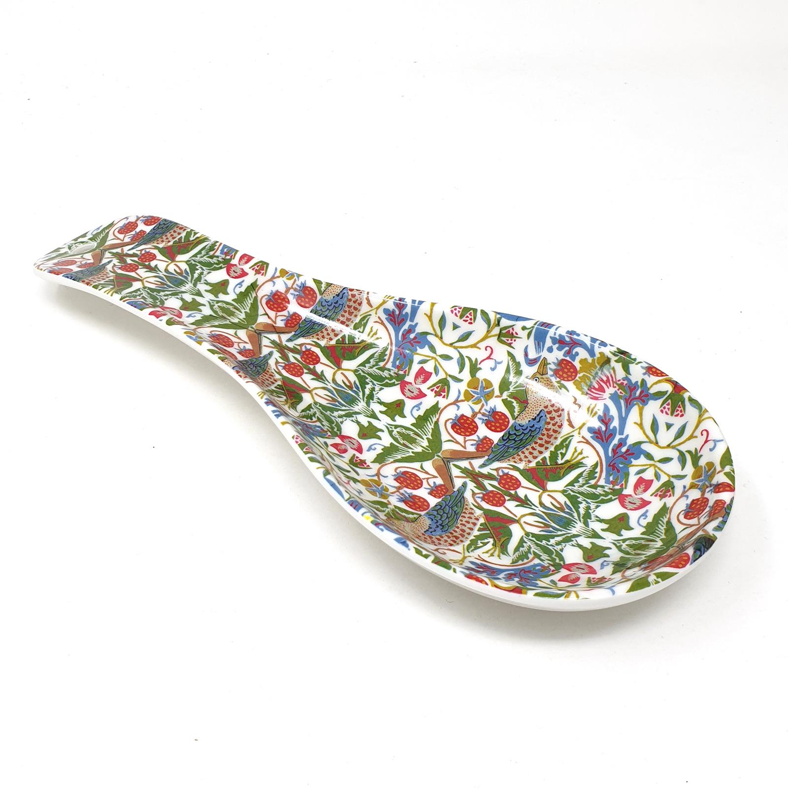 William Morris Strawberry Thief Floral Design Spoon Rest Tea Bag Tidy
