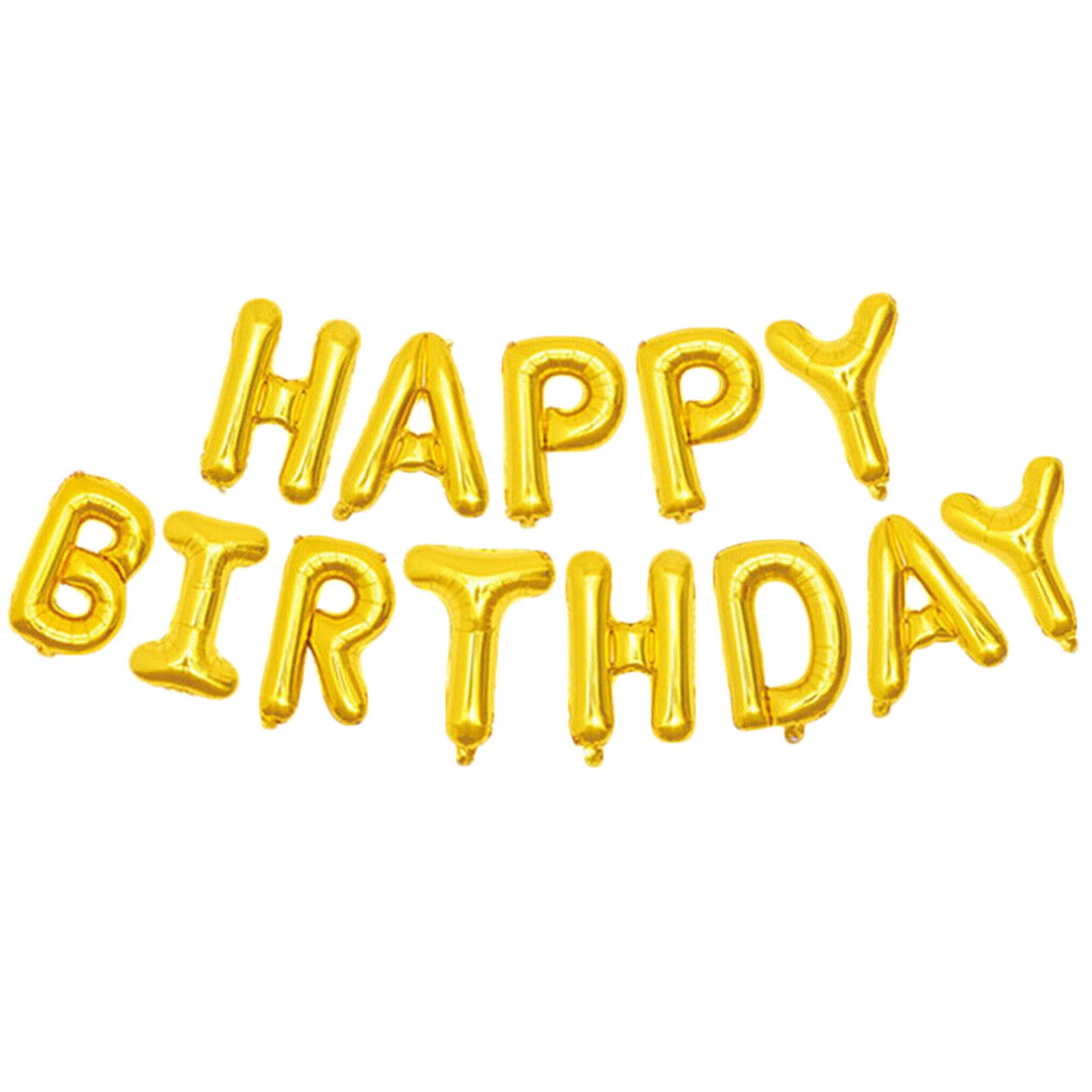 Happy Birthday Balloons Bunting Banner Self Inflating Foil Letter ...