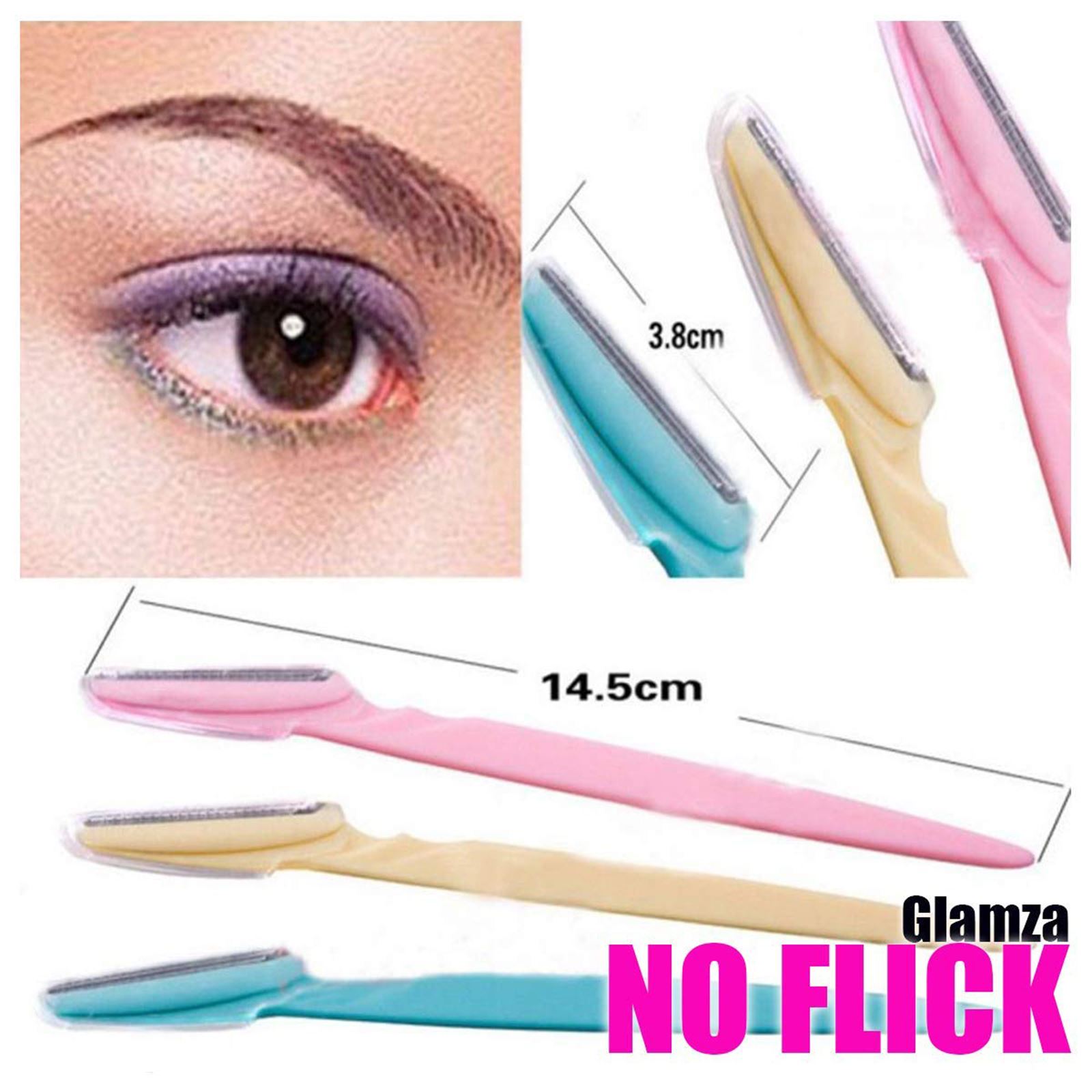 3 Pack Eyebrow Brow Shaper Razor Painless Remover Shaver Hair Trimmer