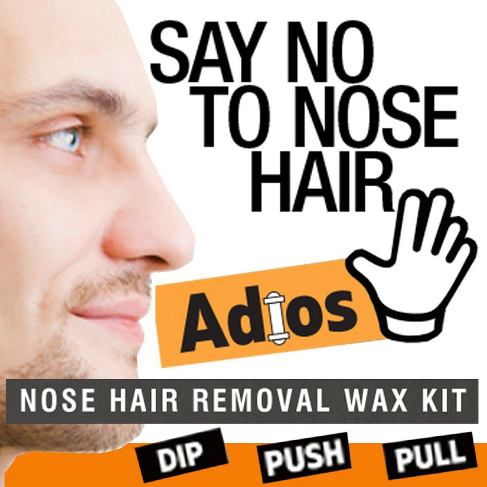 Groomarang Adios Nose Ear Hair Removal Wax Kit Painless & Easy Mens