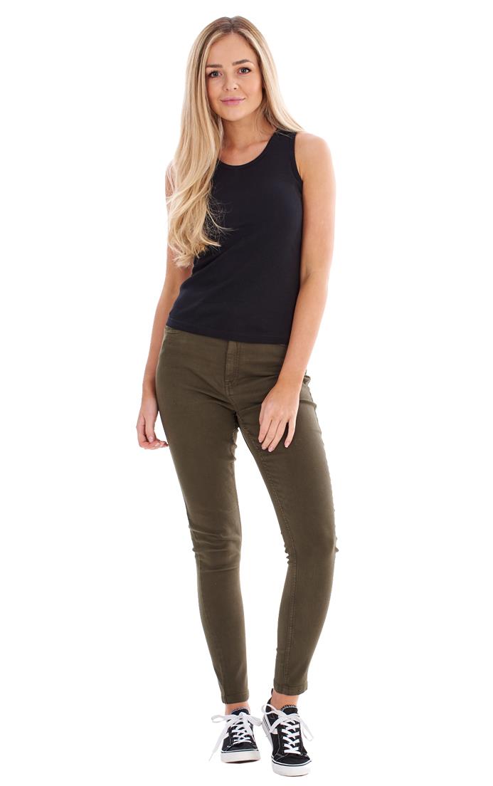 Ladies High Waist Stretch Pockets Denim Super Skinny Jeans - Picture 45 of 68