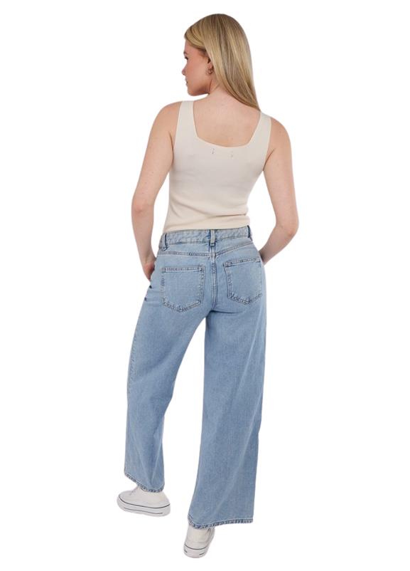Ladies EX M&S Wide Leg Slouchy Jeans Mid Rise - Picture 5 of 10