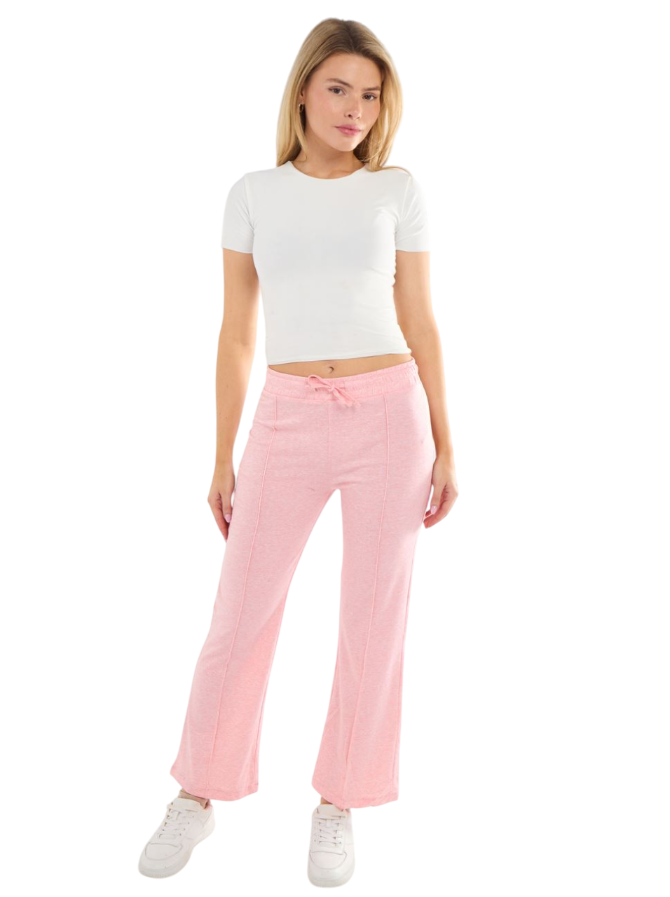 Ladies Flared Joggers 28" Leg Soft Touch Lightweight Stretch Lounge Pants - Picture 10 of 19