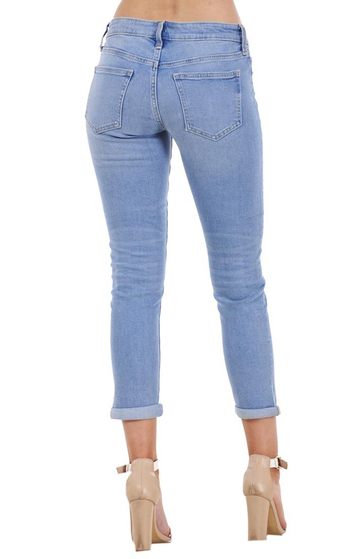 cropped denim jeans ladies