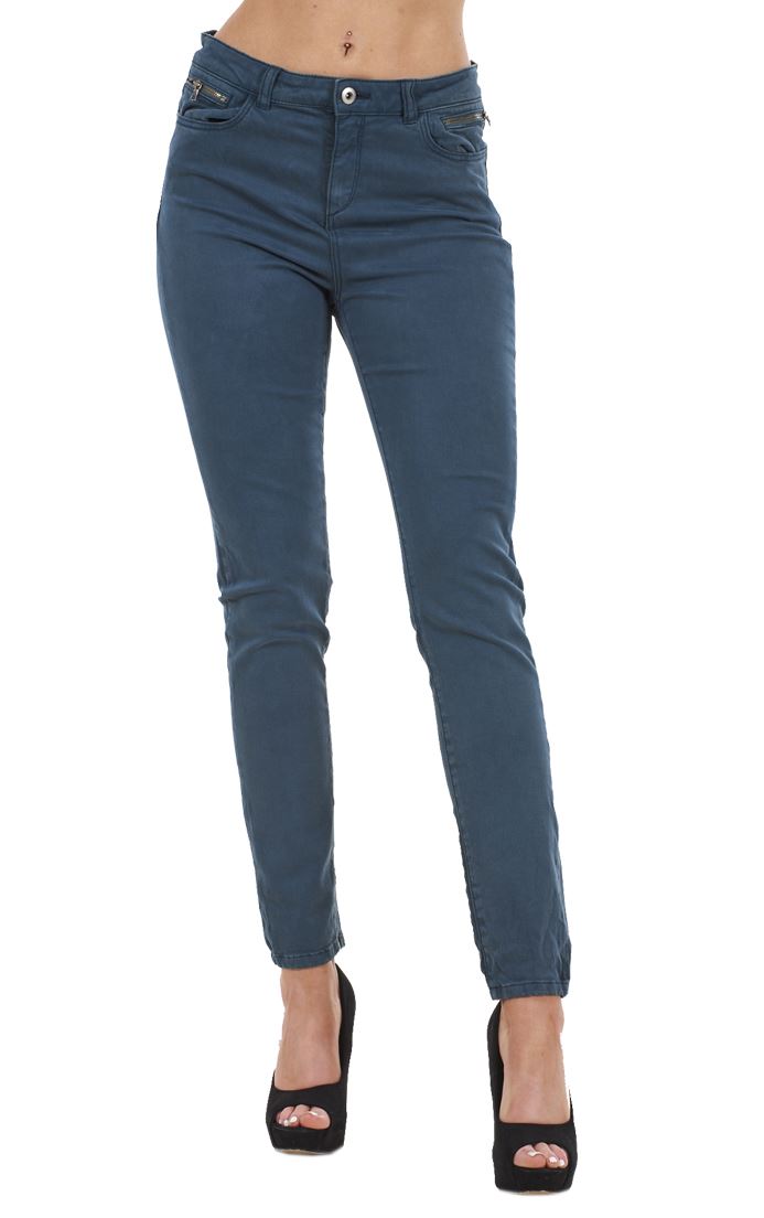 Ladies Skinny Womens Coloured Cotton Pants Stretch Regular Fit Jeans - Picture 14 of 40