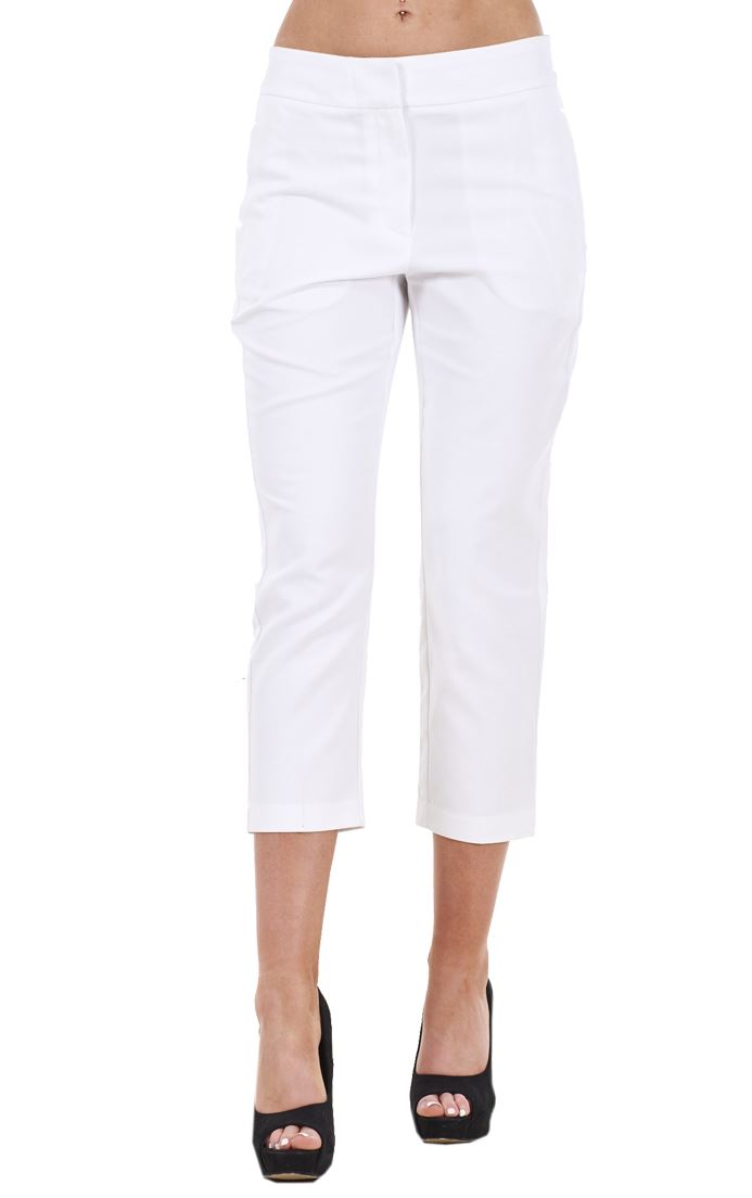 Ladies Cotton Rich Cropped Pants 3/4 Length Capri Summer Trousers - Picture 58 of 64