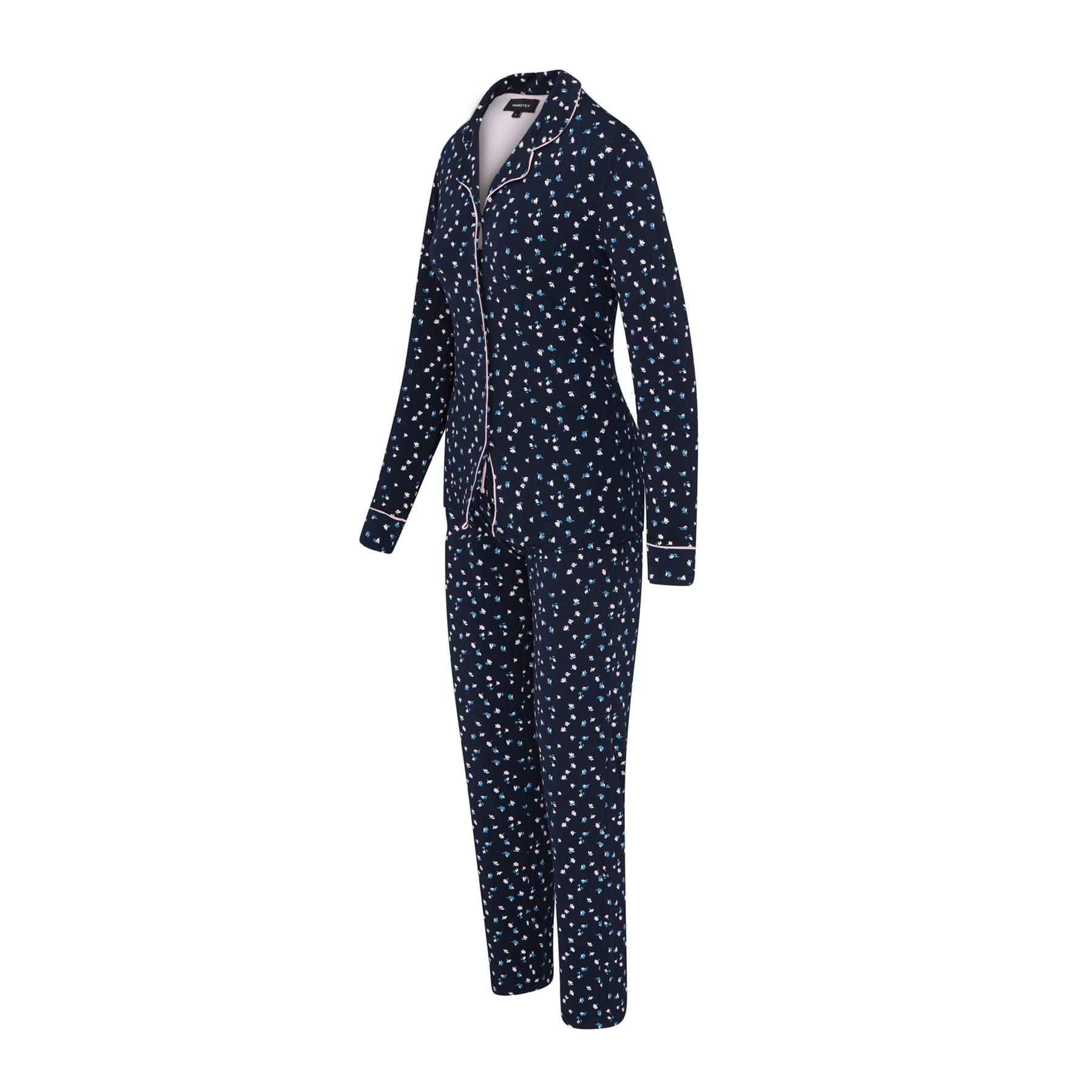 Ladies Button Up Pyjamas Cotton Rich PJ'S Stretch BOXED GIFT RRP £40 - Picture 15 of 26
