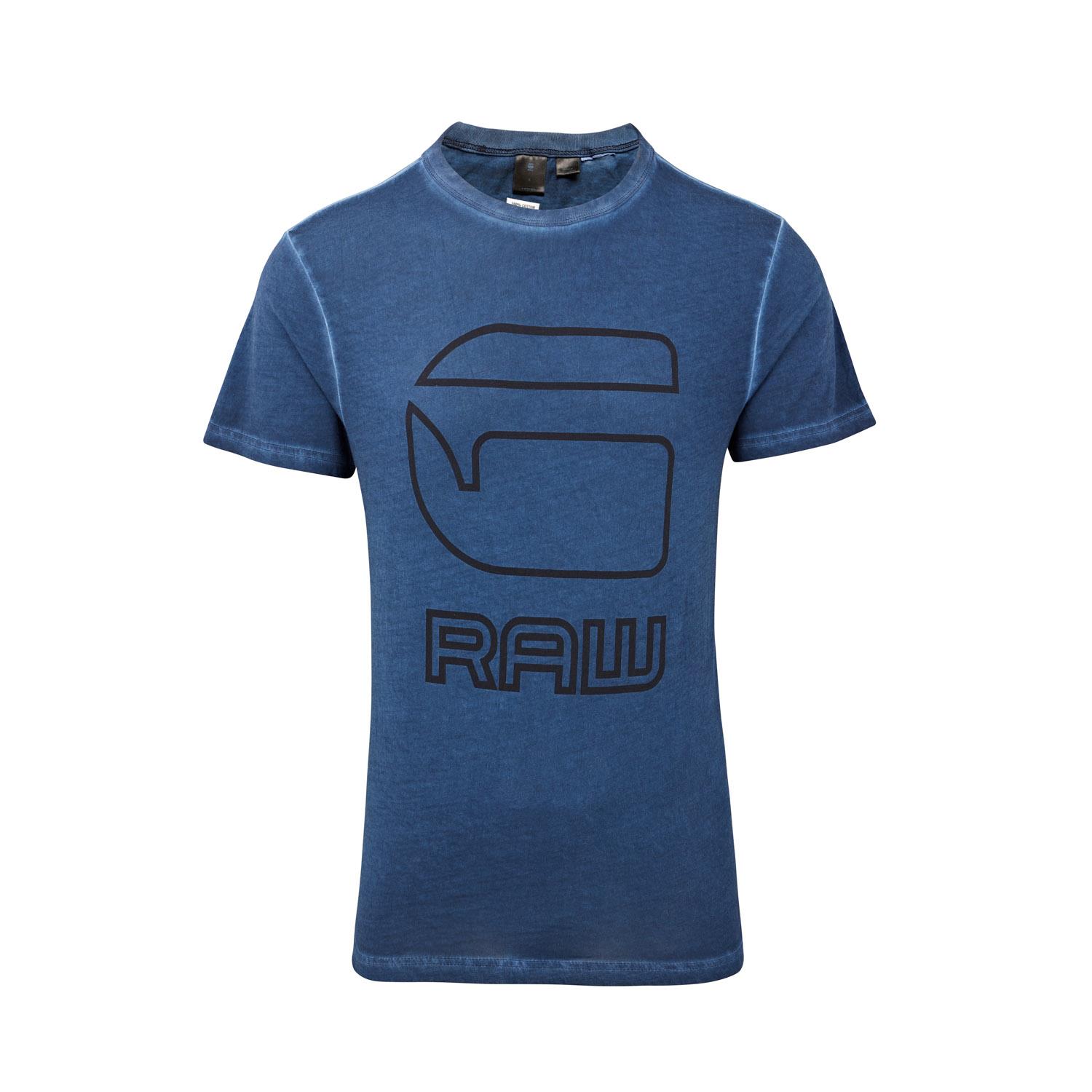 Mens Ex G Star Raw 100% Cotton Crew Short Sleeve Top Round Neck T-Shirt - Picture 10 of 19