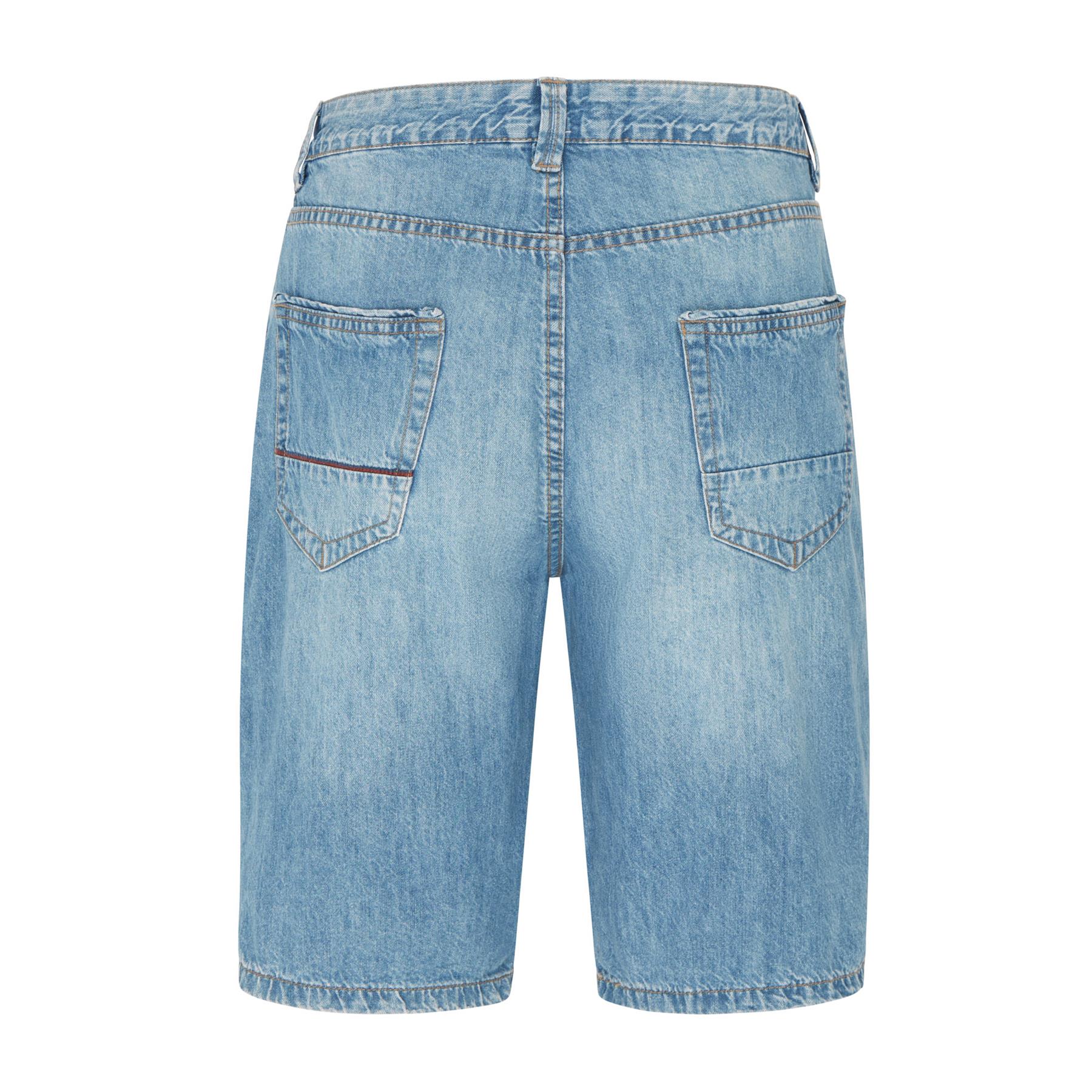 Mens Premium 100% Cotton Regular Fit Casual Blue Grey Denim Shorts - Picture 23 of 25