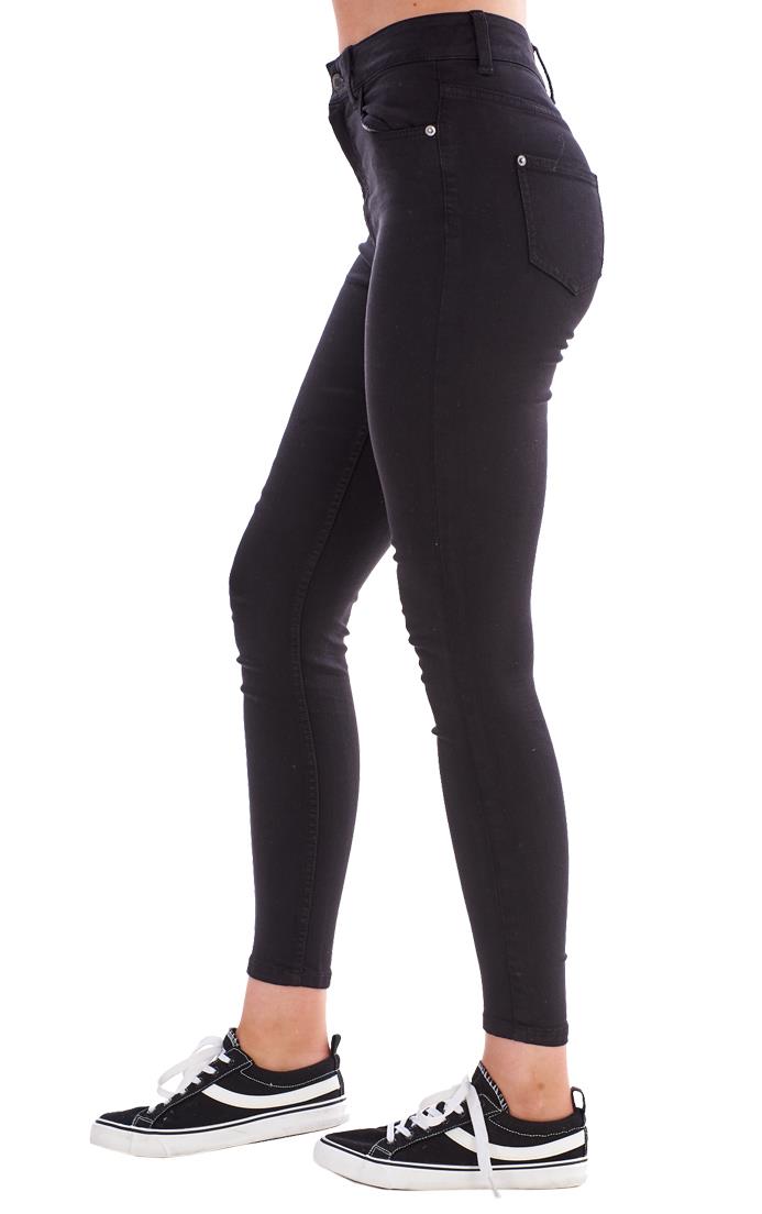 Ladies High Waist Stretch Pockets Denim Super Skinny Jeans - Picture 15 of 68