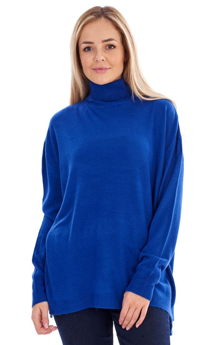 Ladies Soft BHS Long Sleeve Ribbed Roll Sweater Neck Top Jumper eBay