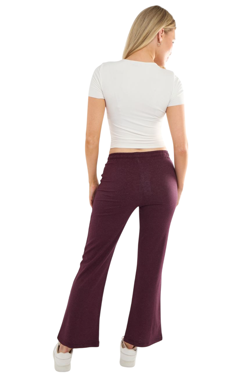 Ladies Flared Joggers 28" Leg Soft Touch Lightweight Stretch Lounge Pants - Picture 16 of 19