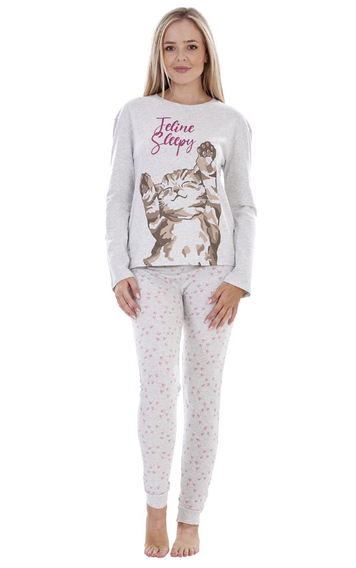 Ladies I Love My Dog Loungewear Cat Pet Cotton Rich PJ'S Pyjama Set - Picture 15 of 48