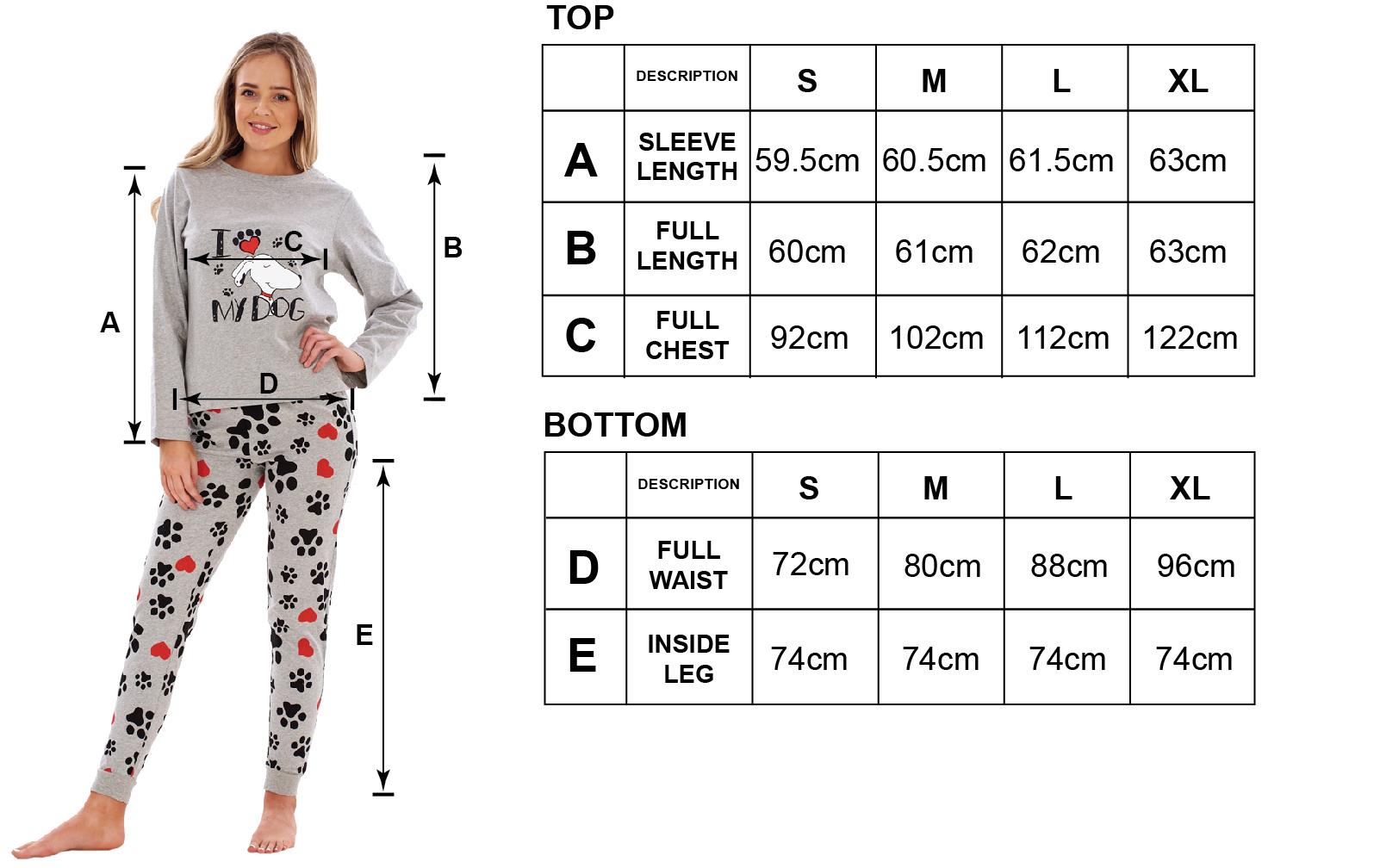 Ladies I Love My Dog Loungewear Cat Pet Cotton Rich PJ'S Pyjama Set - Picture 34 of 48