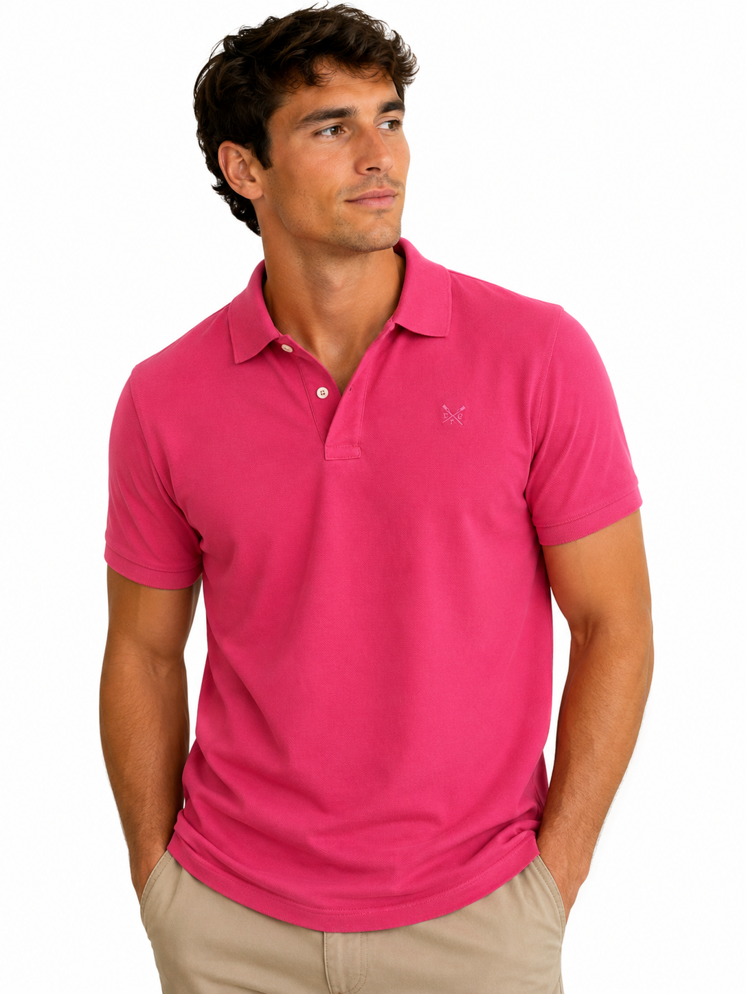 Crew Clothing Men’s 100% Cotton Polo Shirt Short Sleeve Casual Top RRP £40