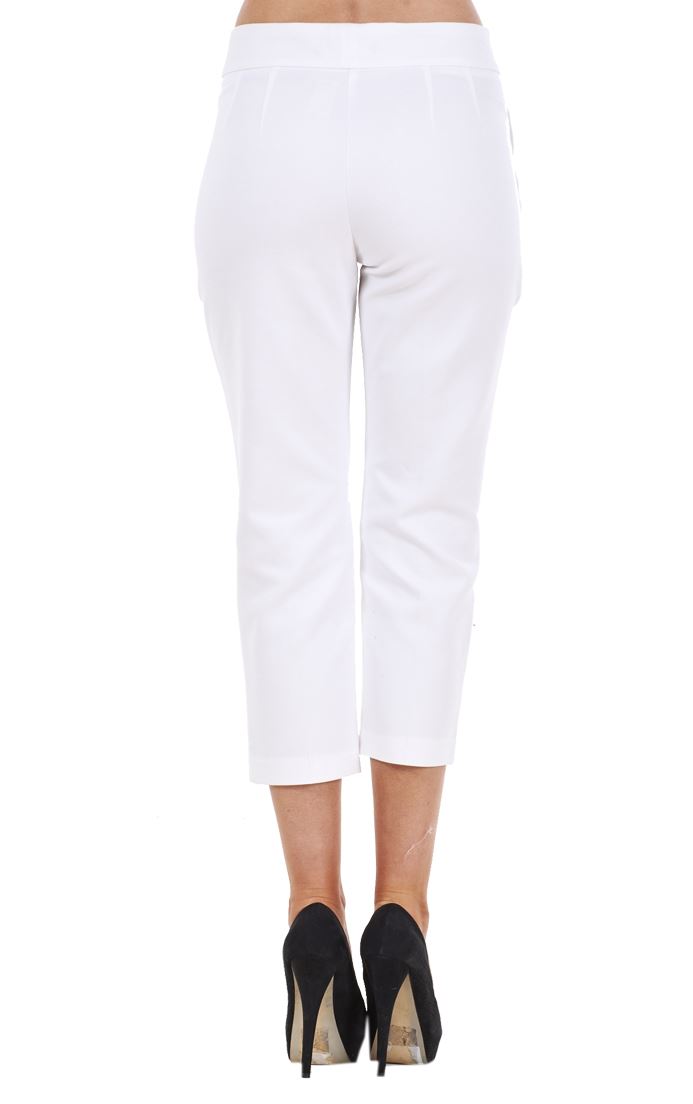 Ladies Cotton Rich Cropped Pants 3/4 Length Capri Summer Trousers - Picture 60 of 64