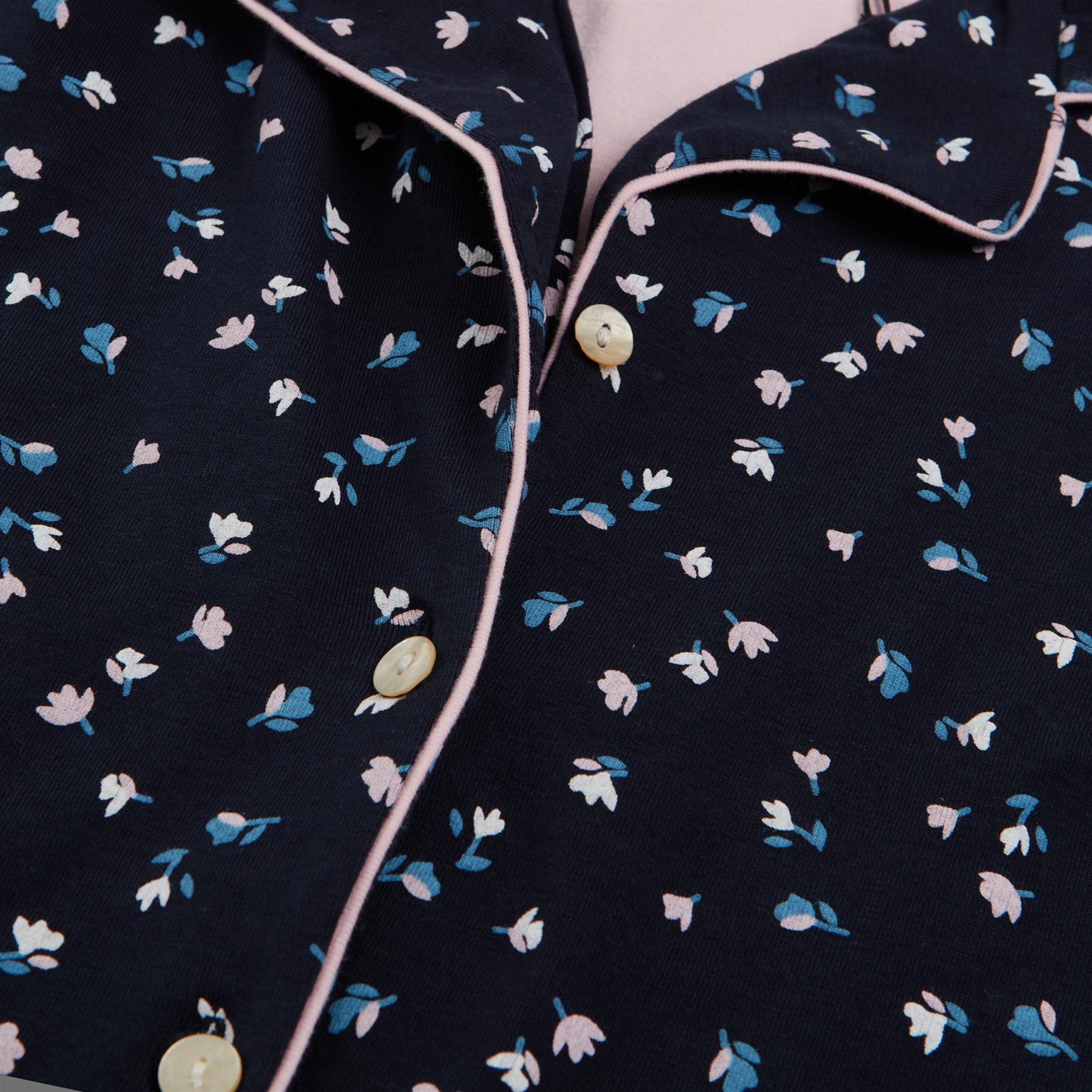 Ladies Button Up Pyjamas Cotton Rich PJ'S Stretch BOXED GIFT RRP £40 - Picture 17 of 26