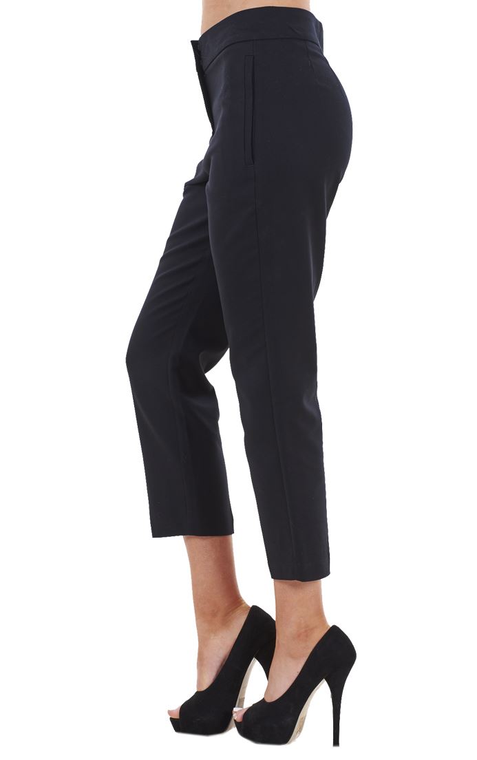 Ladies Cotton Rich Cropped Pants 3/4 Length Capri Summer Trousers - Picture 10 of 64