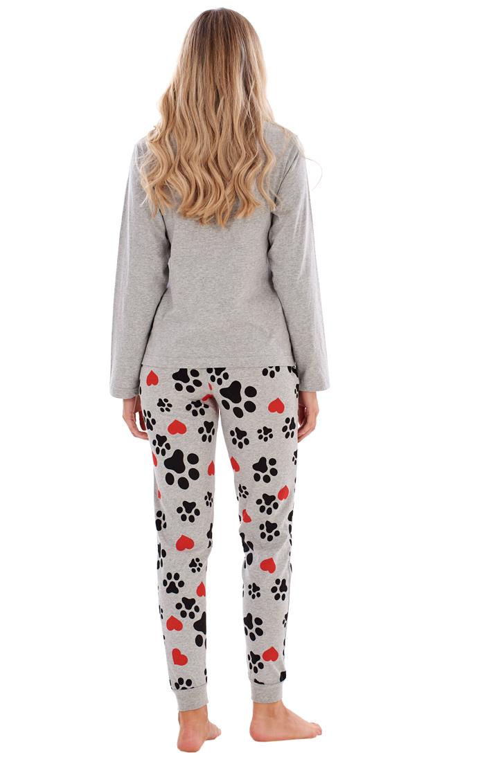 Ladies I Love My Dog Loungewear Cat Pet Cotton Rich PJ'S Pyjama Set - Picture 25 of 48