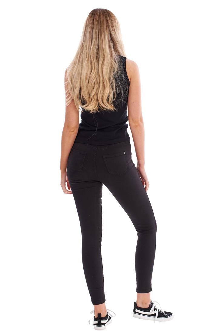 Ladies High Waist Stretch Pockets Denim Super Skinny Jeans - Picture 20 of 68