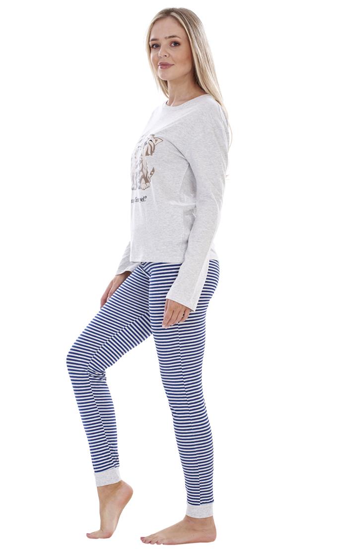 Ladies I Love My Dog Loungewear Cat Pet Cotton Rich PJ'S Pyjama Set - Picture 44 of 48