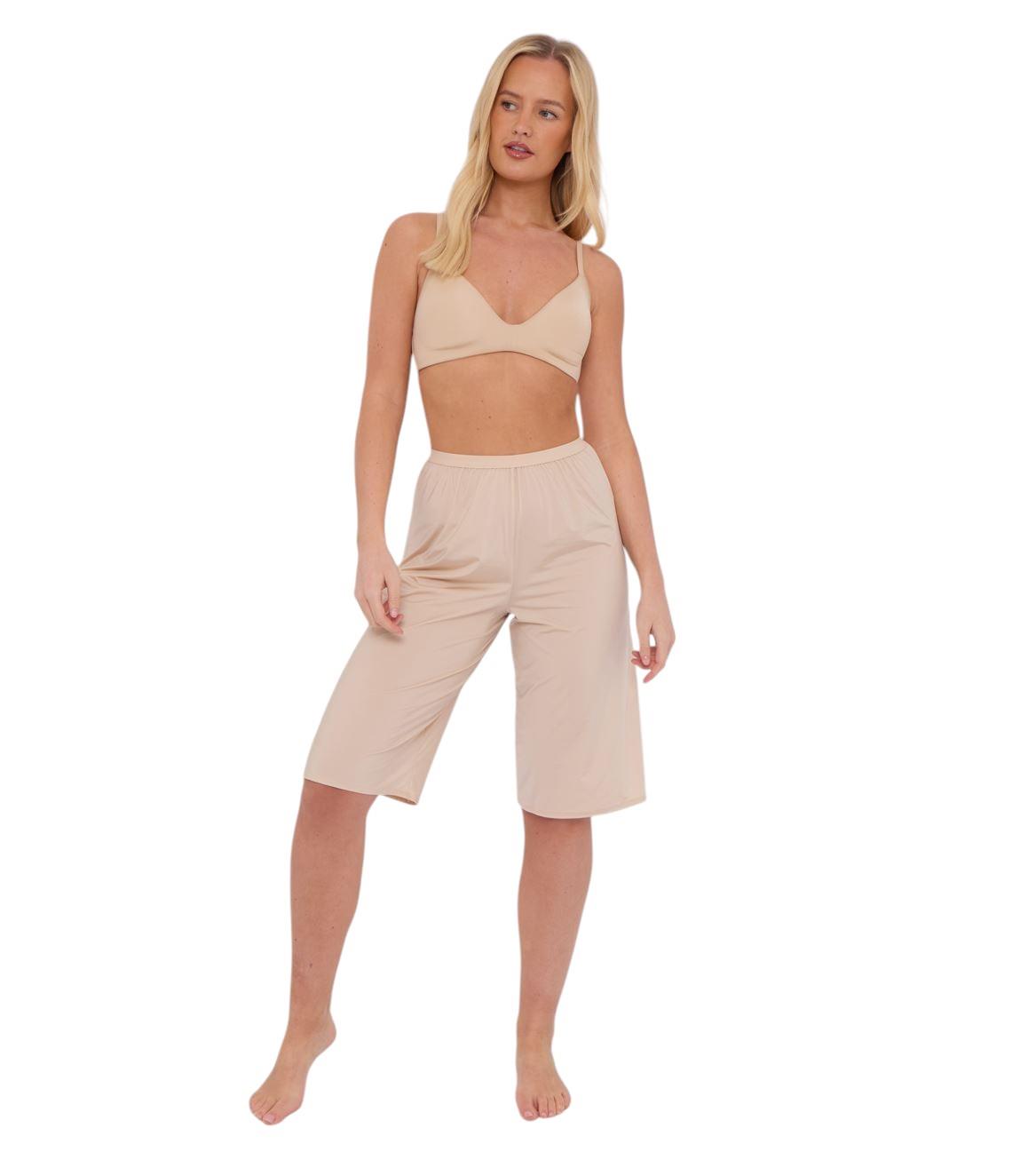 Ladies Plain Anti Cling Cooling Underskirt Petticoat Waist Culotte Leg Slip - Picture 2 of 14