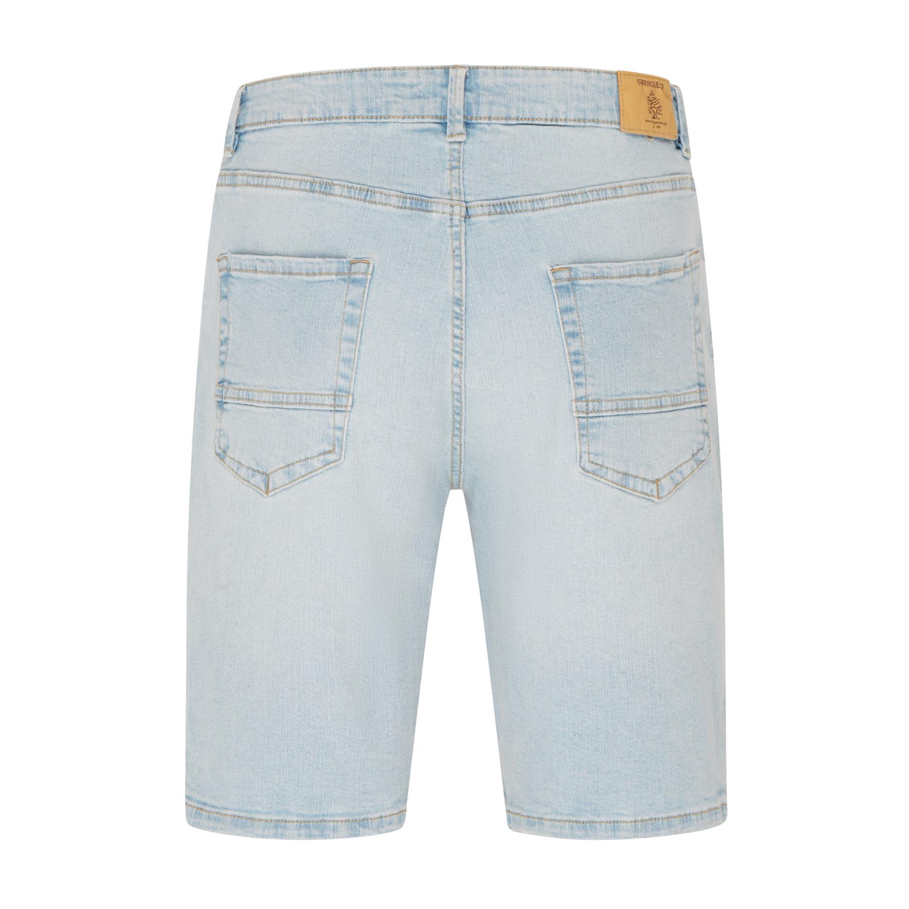 Mens Premium 100% Cotton Regular Fit Casual Blue Grey Denim Shorts - Picture 18 of 25