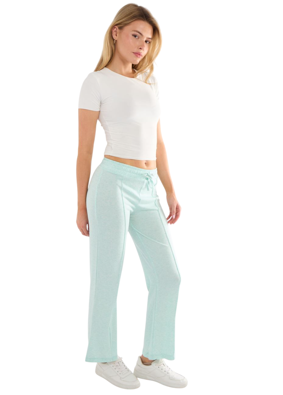 Ladies Flared Joggers 28" Leg Soft Touch Lightweight Stretch Lounge Pants - Picture 4 of 19