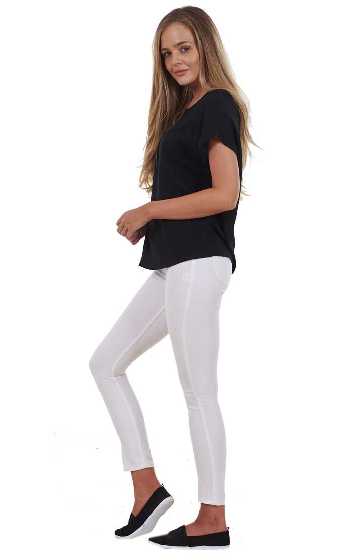 Ladies Push Up Skinny Stretch Pockets Jeggings Mid Waist Jeans Sizes 6, 8 & 10 - Picture 31 of 39