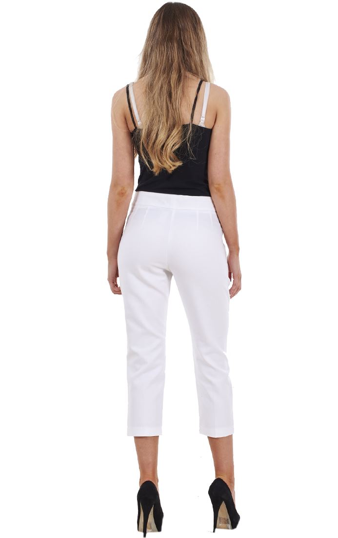 Ladies Cotton Rich Cropped Pants 3/4 Length Capri Summer Trousers - Picture 64 of 64