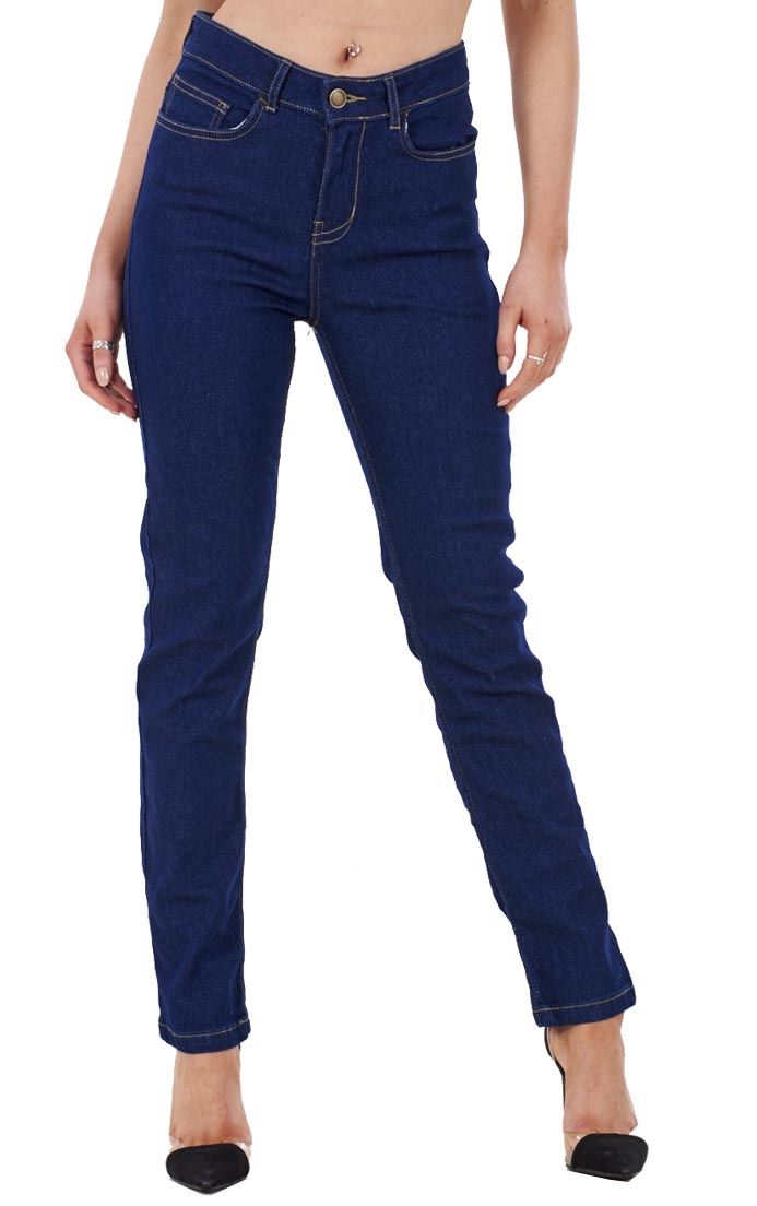 Ladies Straight Leg Womens Denim Pants Stretch Blue Regular Fit Jeans eBay