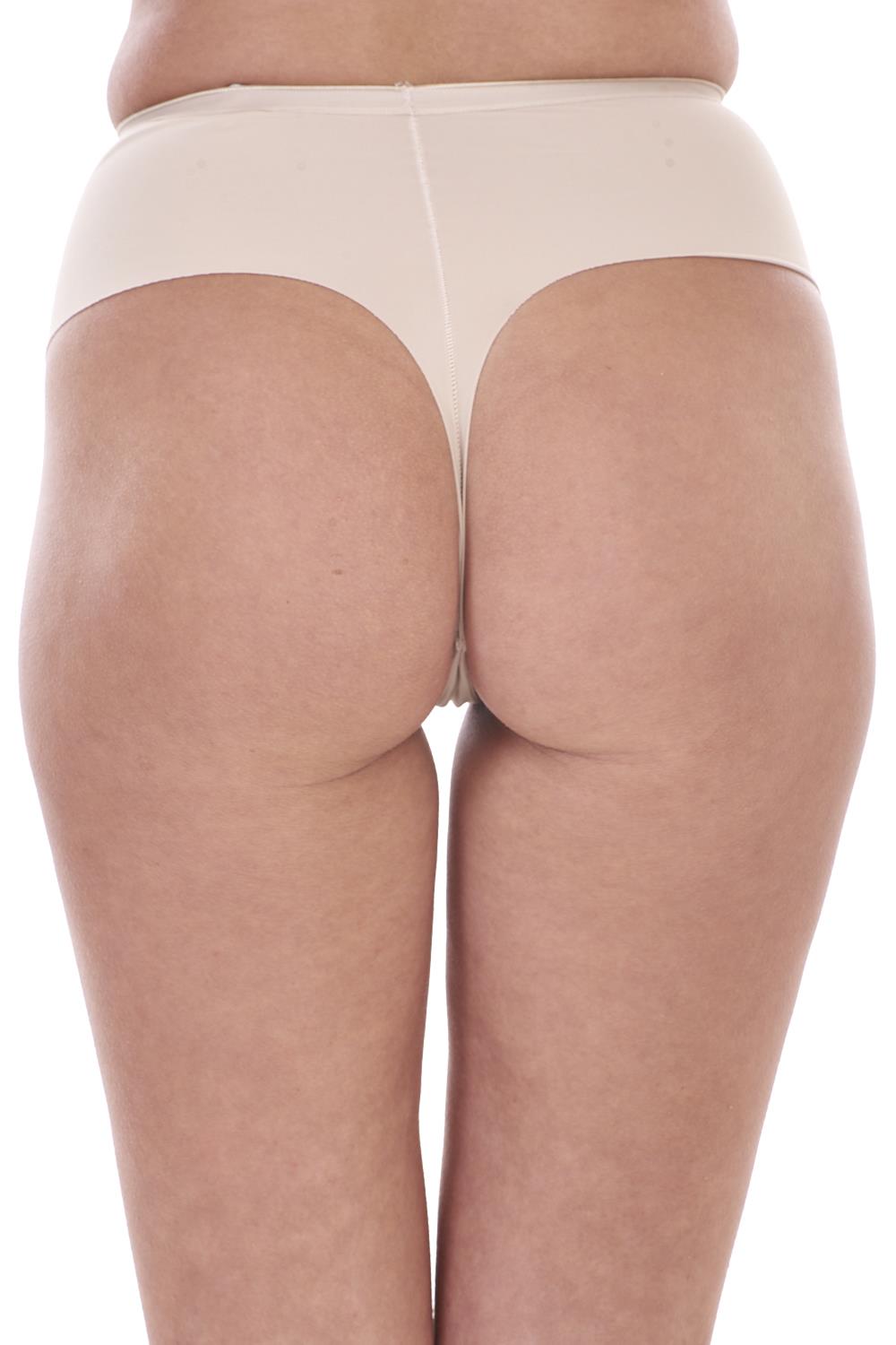 Ladies 2 Pack Light Tummy Control Thongs Seamless NO VPL Shapewear - Picture 9 of 13