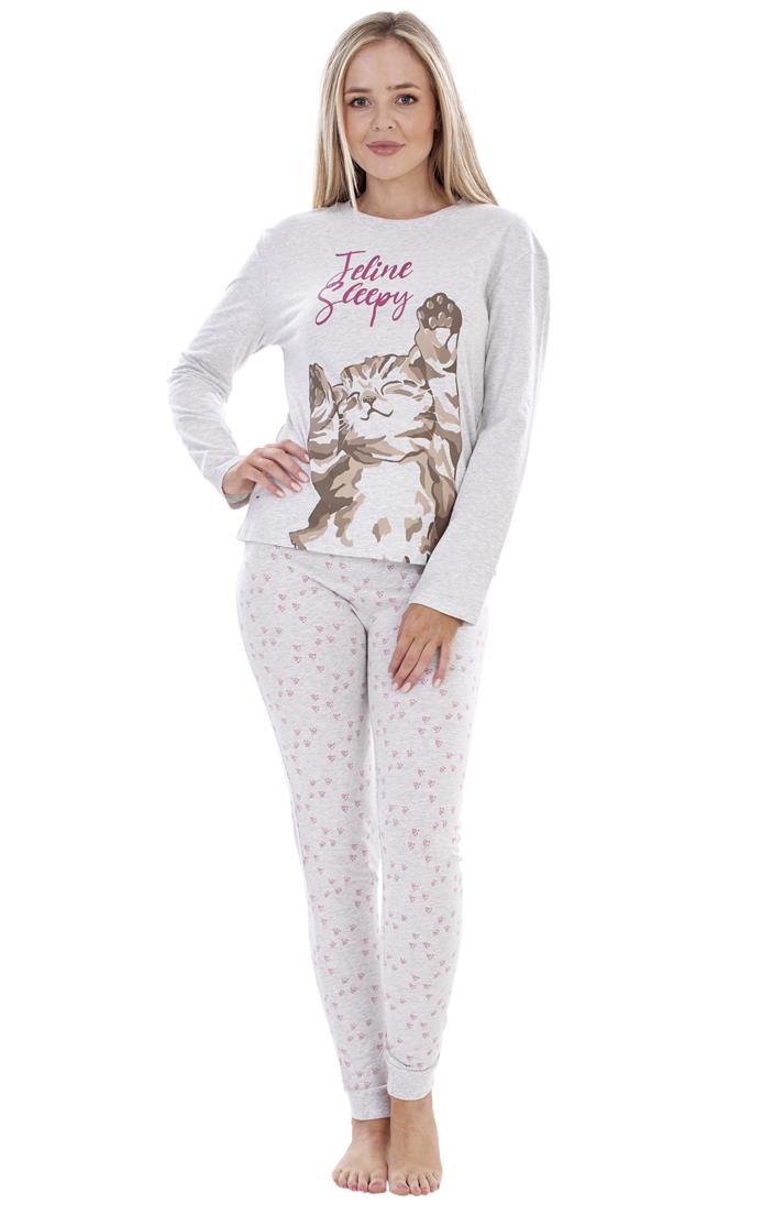 Ladies I Love My Dog Loungewear Cat Pet Cotton Rich PJ'S Pyjama Set - Picture 14 of 48