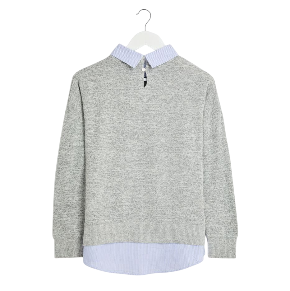 Ladies Jumper Shirt Long Sleeve Stretch Top - Picture 5 of 5