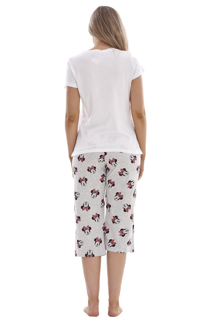 Ladies Pure Cotton Summer Minnie Mouse PJ's Disney Pyjama Set - Picture 9 of 19