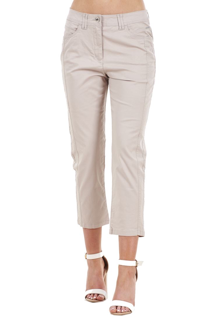 Ladies Crop Trousers Holiday Stretch 3/4 Summer Pockets Capri Pants - Picture 52 of 64