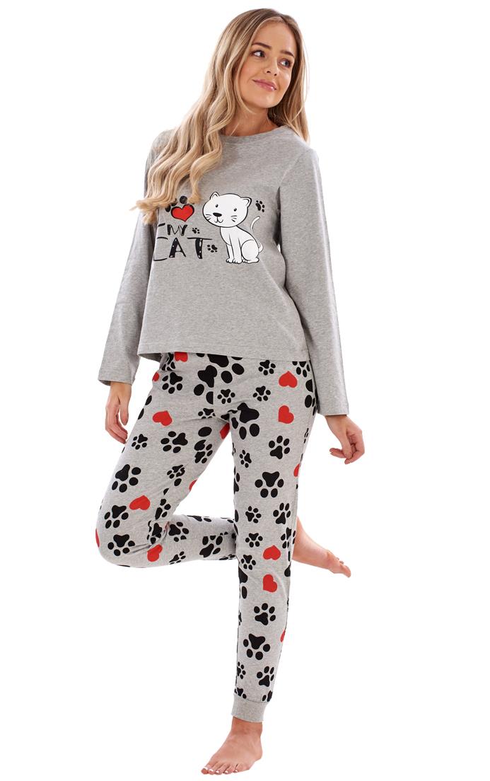 Ladies I Love My Dog Loungewear Cat Pet Cotton Rich PJ'S Pyjama Set - Picture 23 of 48