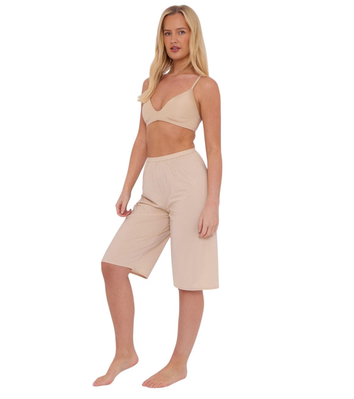 Ladies Plain Anti Cling Cooling Underskirt Petticoat Waist Culotte Leg Slip - Picture 4 of 14